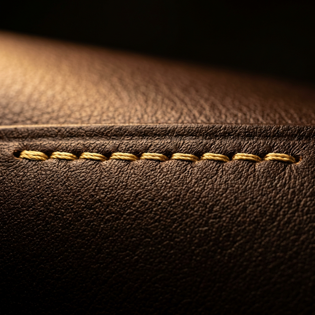 스티치 밀도 — 명품 수선 기술 클로즈업